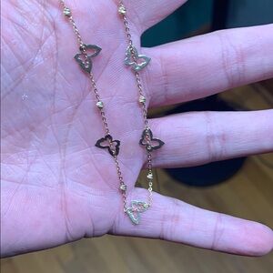 10k multi butterfly necklace